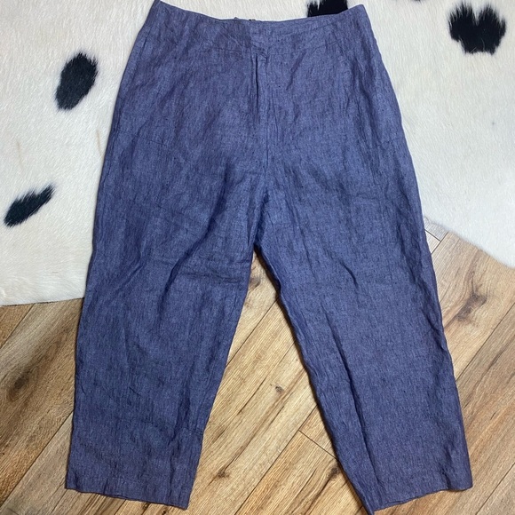 Poetry Pants - Poetry 100% linen cropped pants